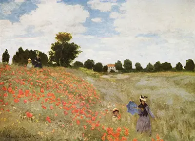Blooming Poppy Field Claude Monet